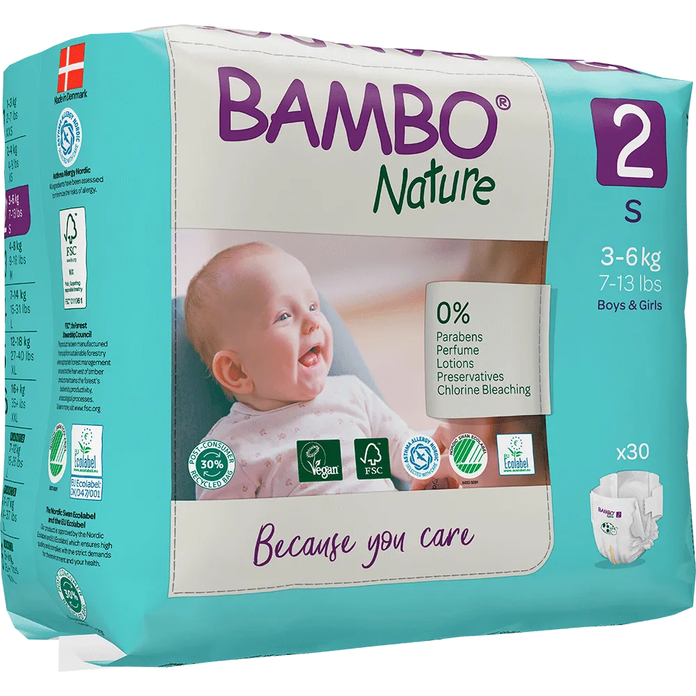 Plenky Bambo Nature 2, (3-6 kg / 7-13 lbs), 30 kusů.